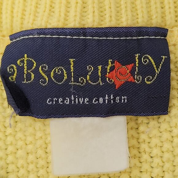 Vintage 80s MOD Ringer Sweater Women 2XS/XS 17x18 Cropped Yellow - Picture 4 of 12